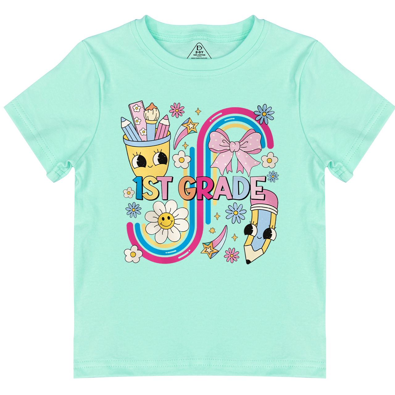 Personalized School Days Rainbow Collection Toddler&Kid's Tees Beepumpkin 