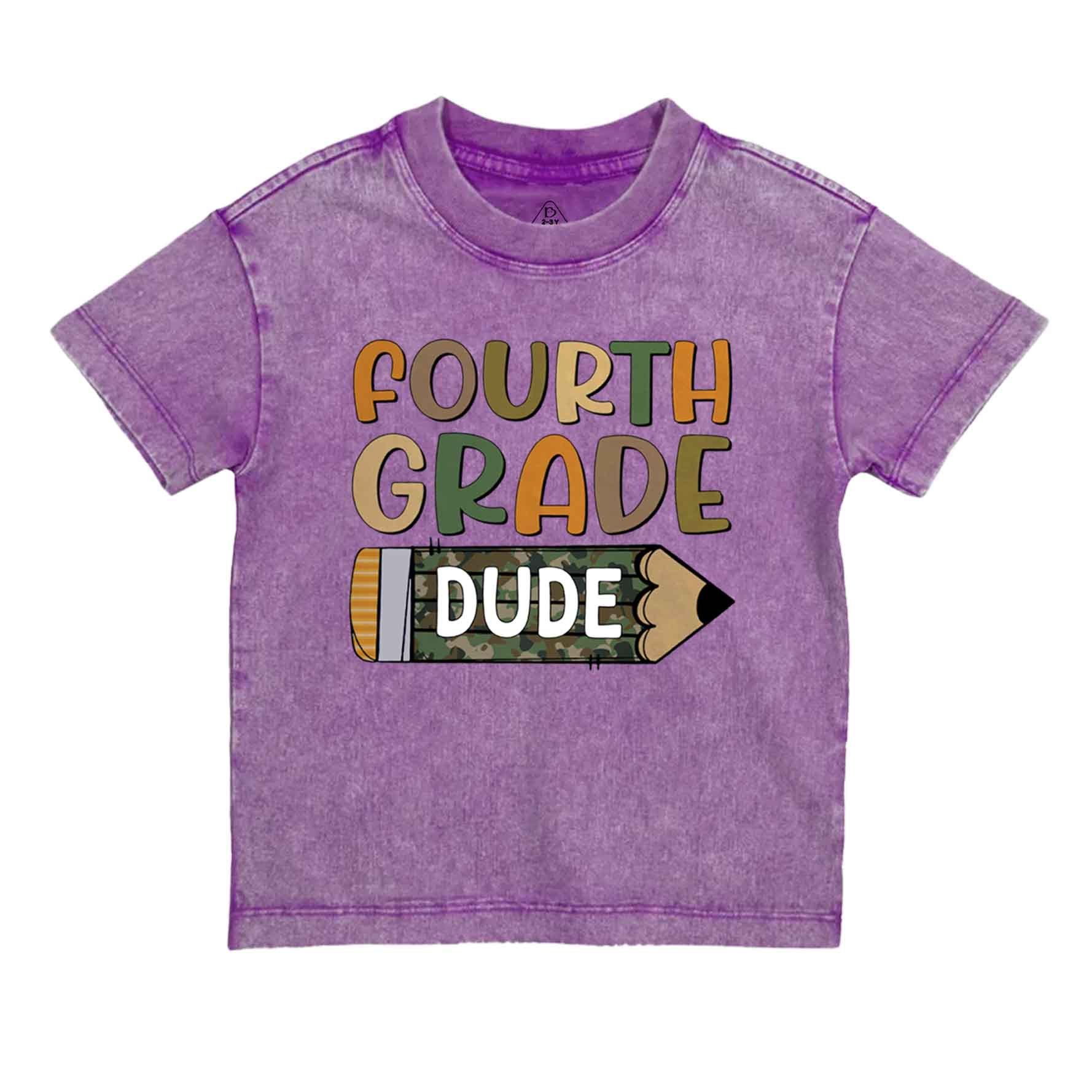 Personalized Retro Back To School Boys Toddler&Kids Washed Tees
