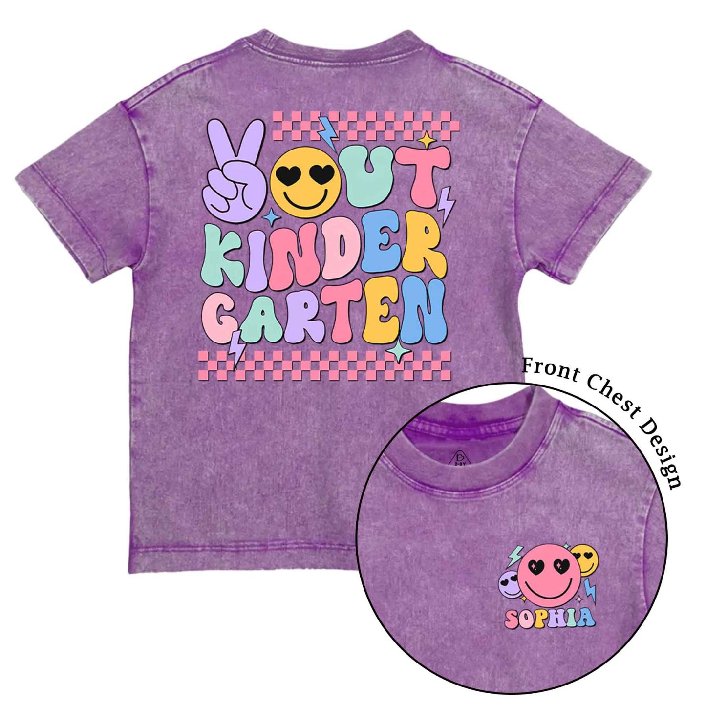 Personalized Kindergarten Graduation Toddler&Kids Washed Tees