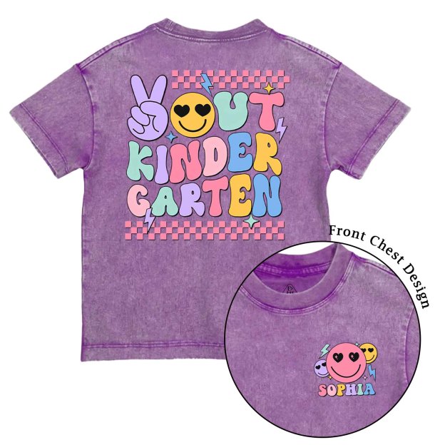 Personalized Kindergarten Graduation Toddler&Kids Washed Tees