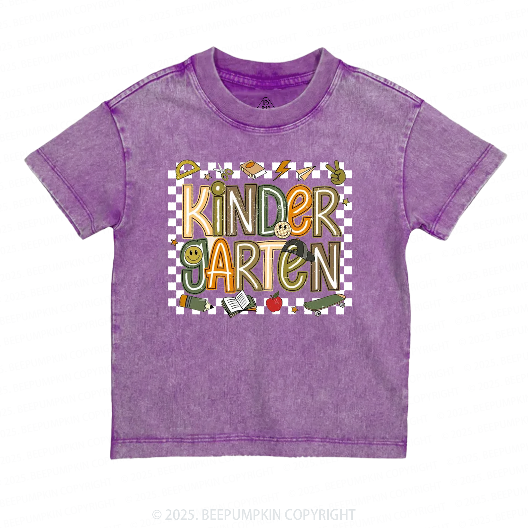 Personalized Back To School Boys Toddler&Kids Washed Tees