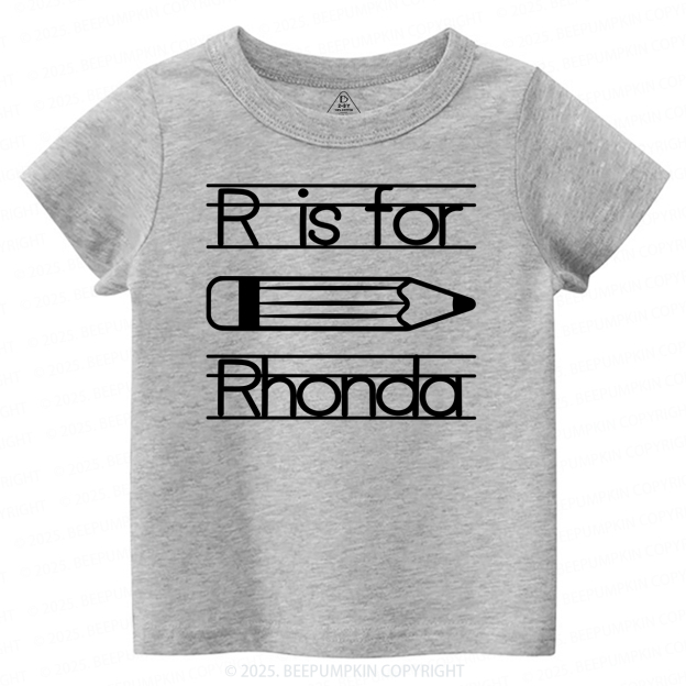  Custom Alphabet School Shirt For Kids