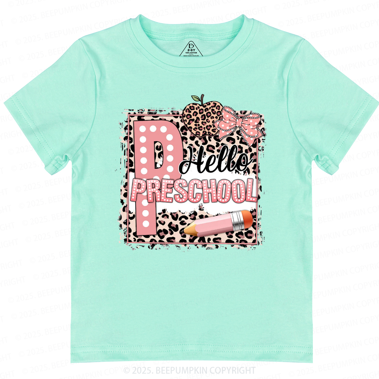 Personalized Leopard Grade Back To School Toddler&Kid's Tees Beepumpkin
