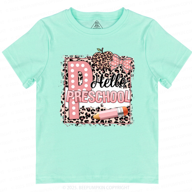 Personalized Leopard Grade Back To School Toddler&Kid's Tees Beepumpkin