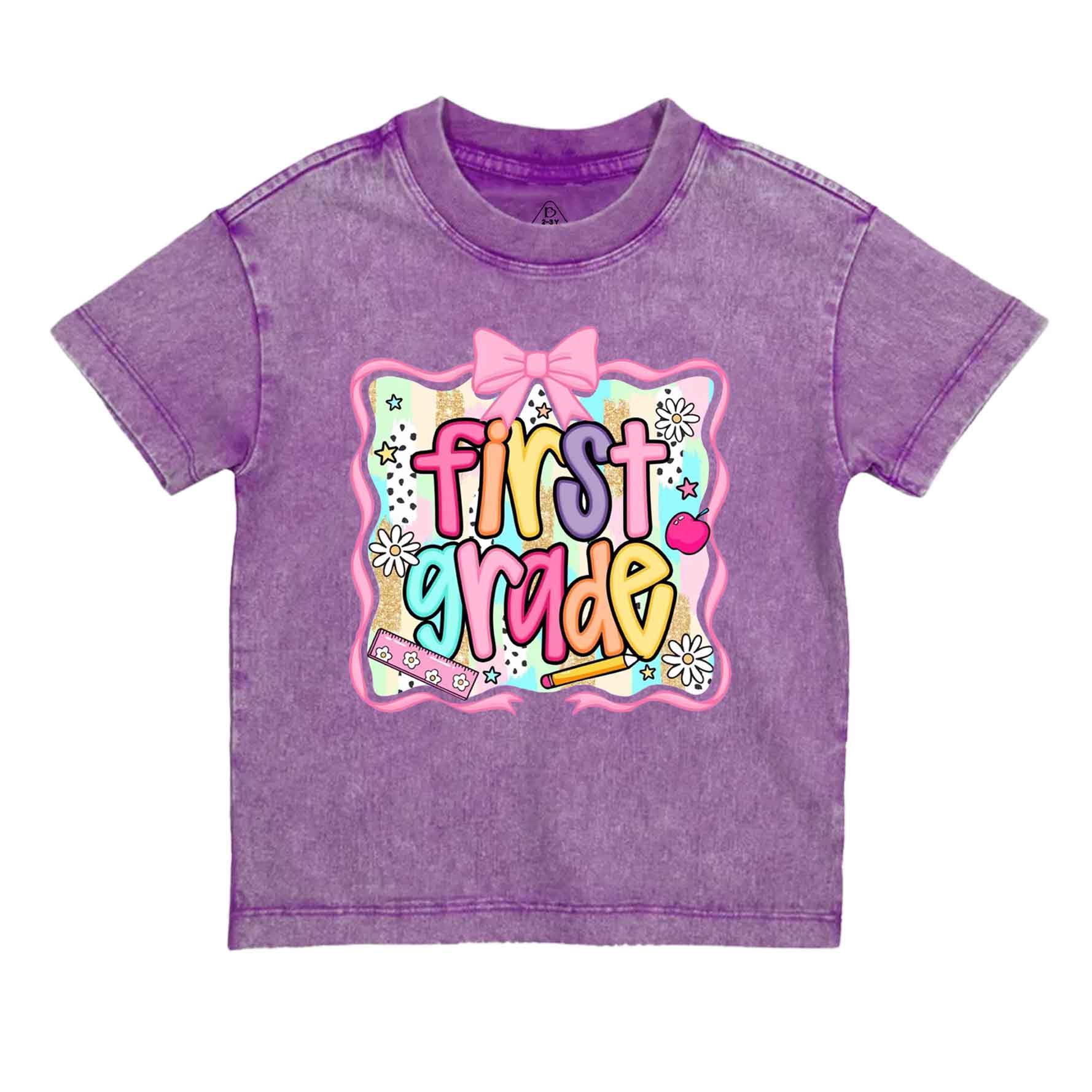 Personalized Color Grade Toddler&Kids Washed Tees