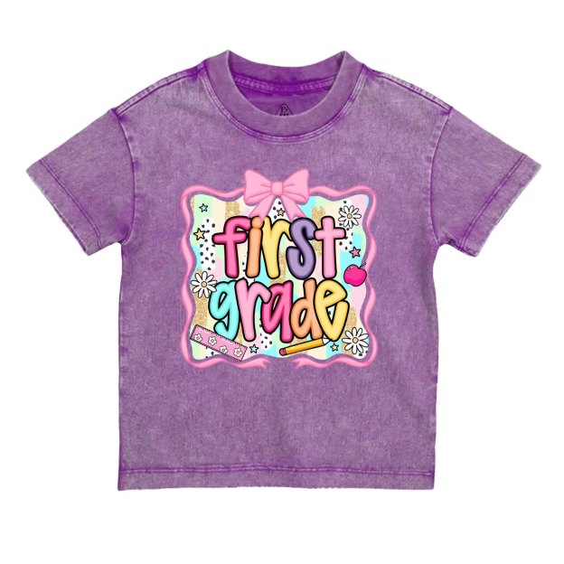 Personalized Color Grade Toddler&Kids Washed Tees