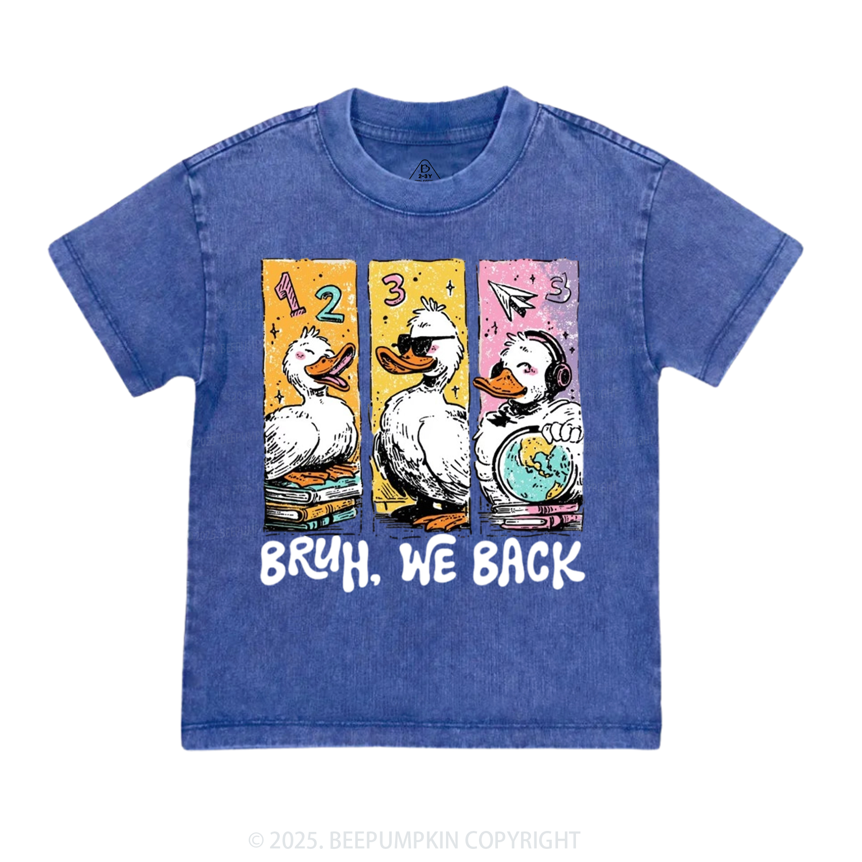 Bruh, We Back Kindergarten Toddler&Kids Washed Tees