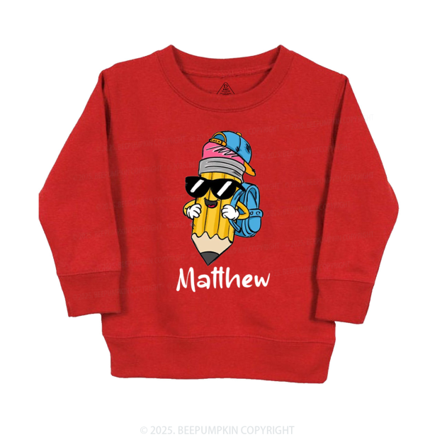 Personalized Boy Girl Pencil Kid's Sweatshirt