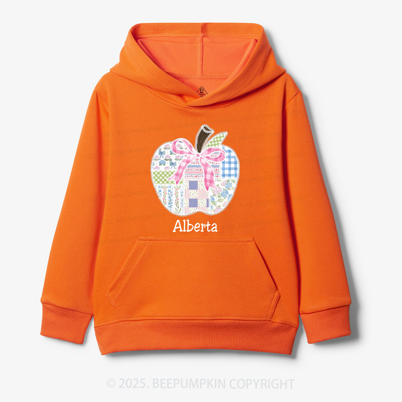 Personalized Lace Apple Name Kid's Hoodies Beepumpkin