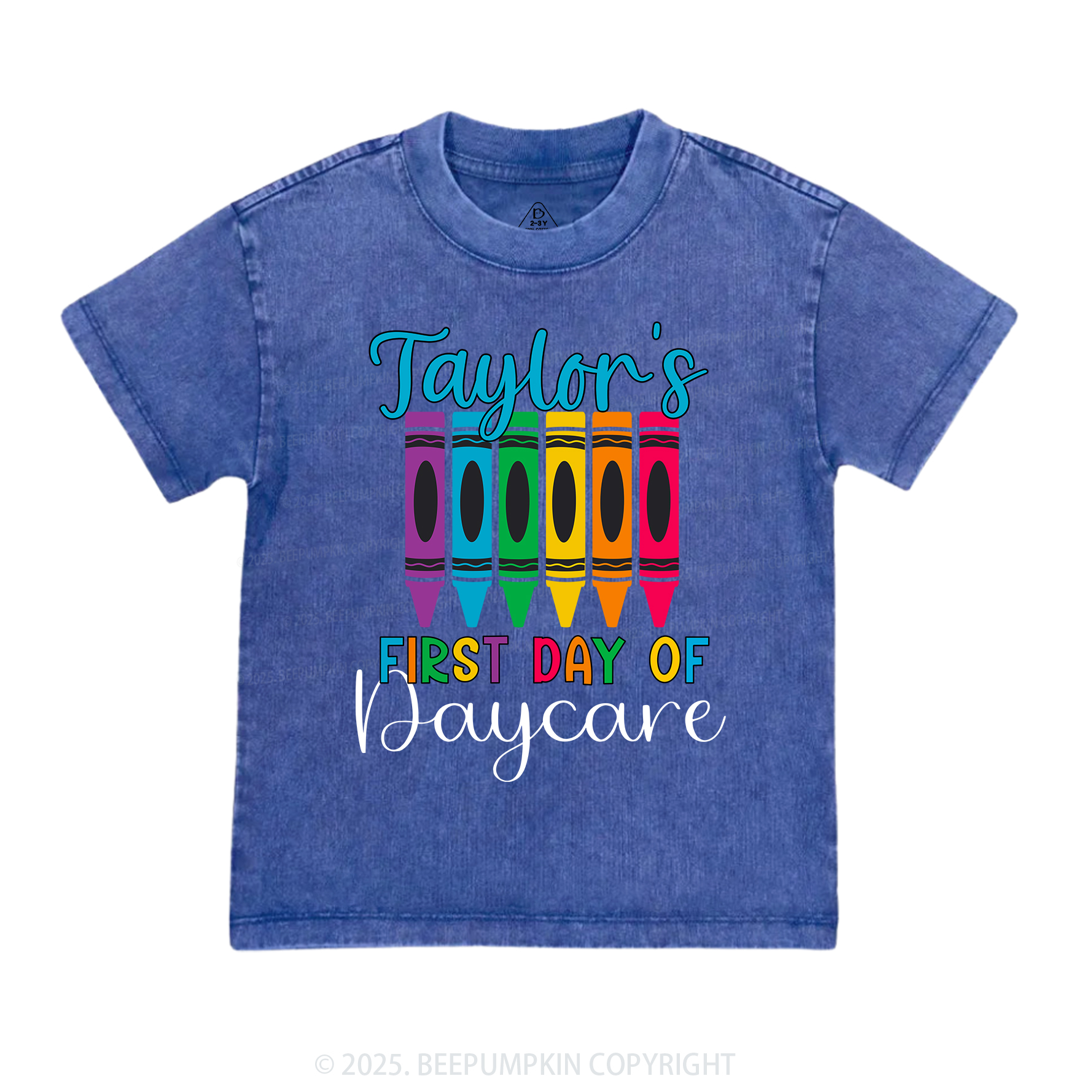 My First Day Of Daycare Toddler&Kids Washed Tees