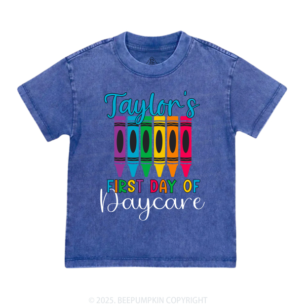 My First Day Of Daycare Toddler&Kids Washed Tees