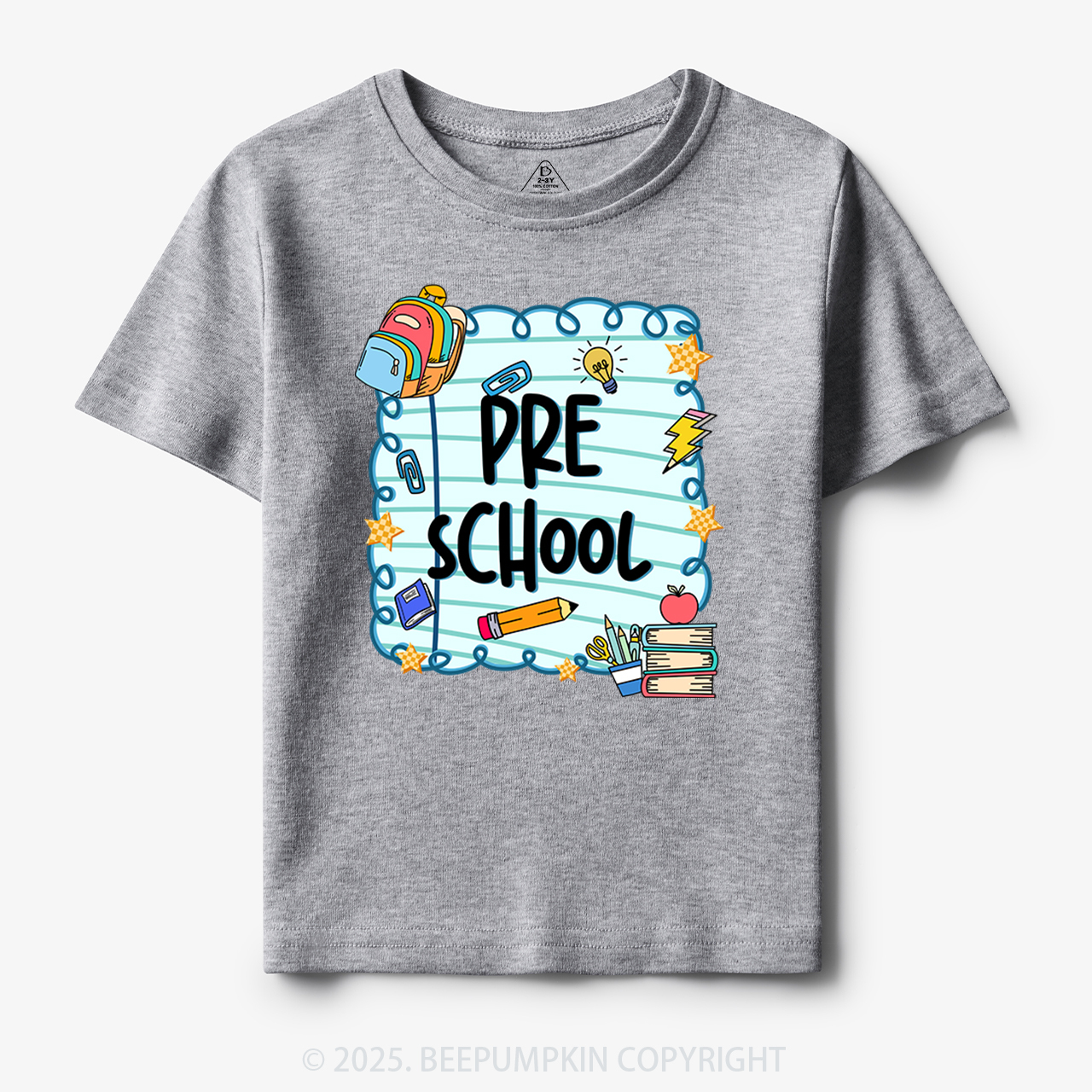 Personalized First Day Of School Toddler&Kid's Tees Beepumpkin