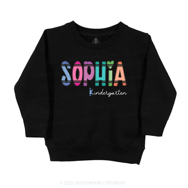 Personalized Colorful Name Magic Kid's Sweatshirt