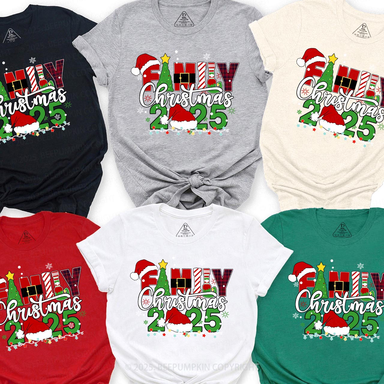 Family Christmas Holiday Matching Tees For Family Beepumpkin