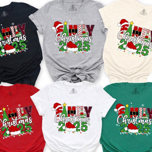 Family Christmas Holiday Matching Tees For Family Beepumpkin