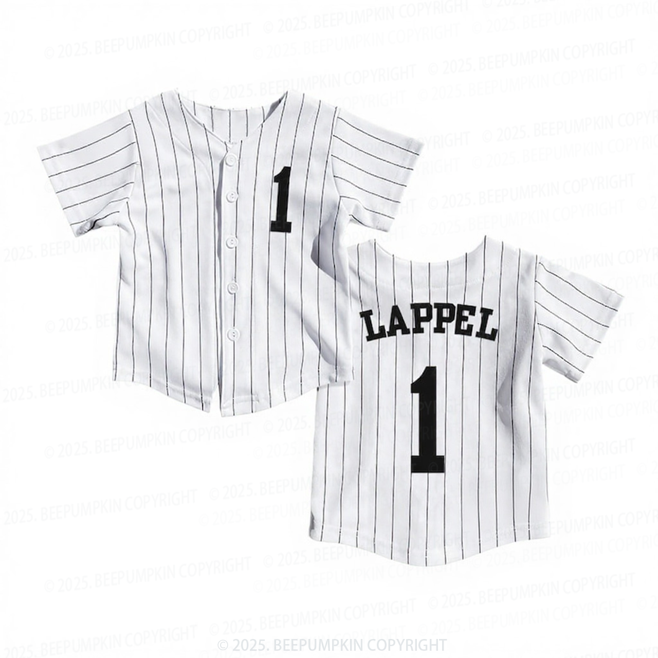 Personalized Pinstripe Jersey Toddler&Kid's Baseball Jersey Beepumpkin