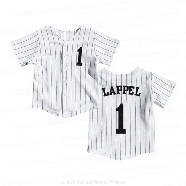 Personalized Pinstripe Jersey Toddler&Kid's Baseball Jersey Beepumpkin