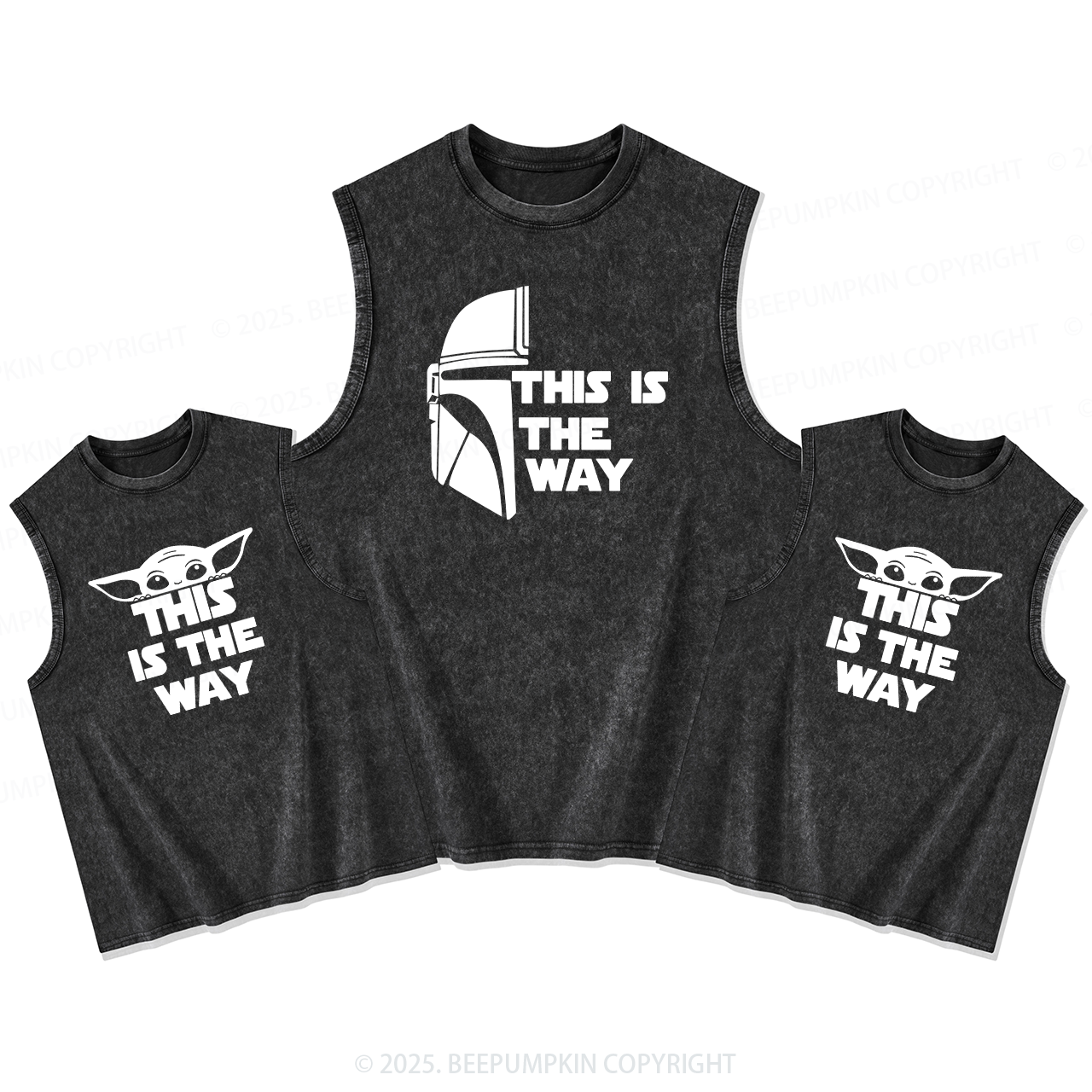 Cool Gift Dad&Me Matching Washed Tank Top