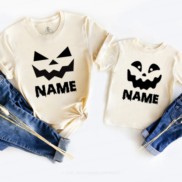 Personalized Ghost Face Name Halloween Family Matching Shirts