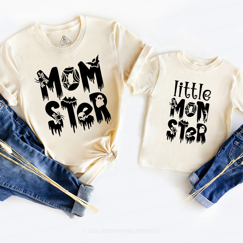 Personalized Dadcula Momster Little Monster Halloween Family Matching Shirts