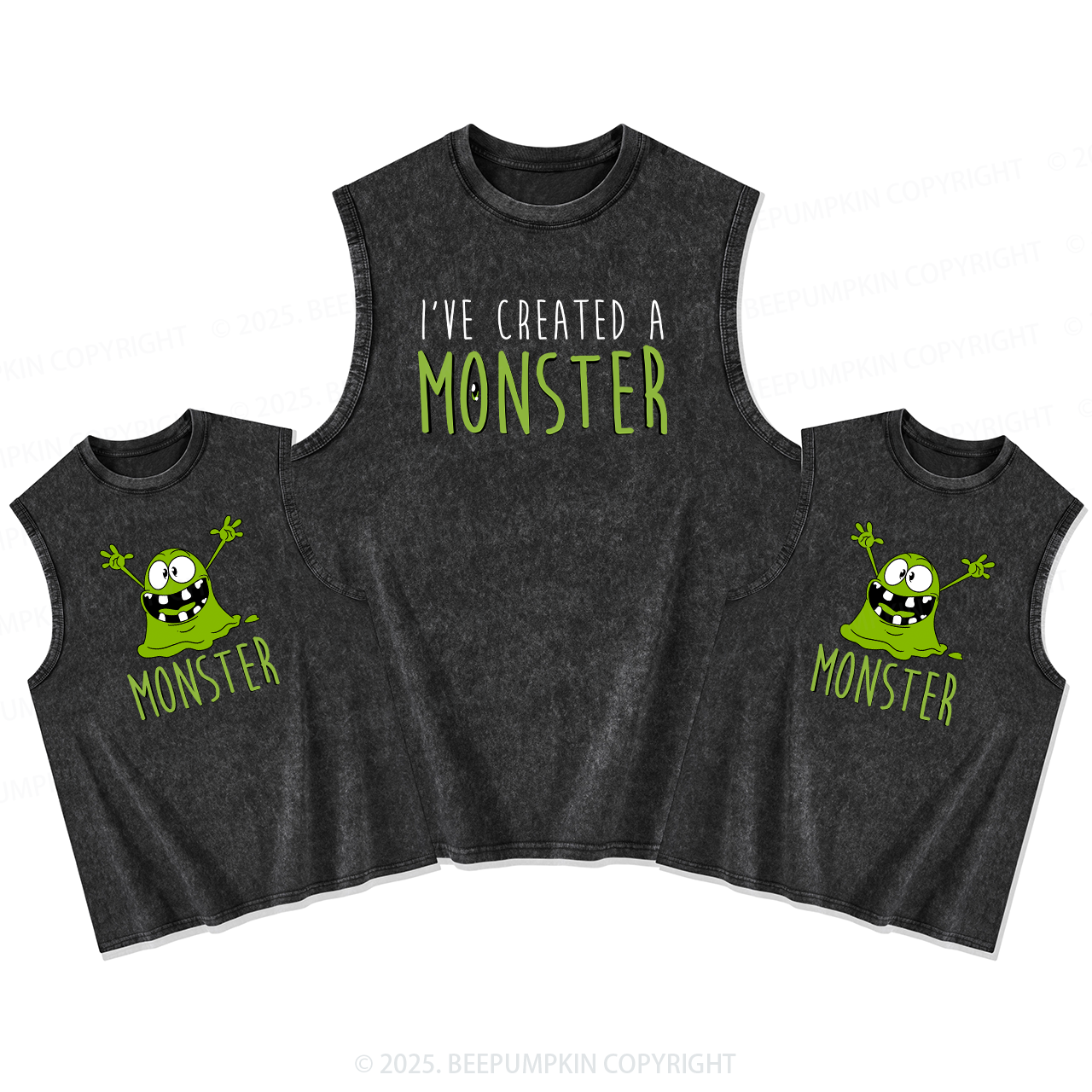 I Created A Monster Dad&Me Matching Washed Tank Top