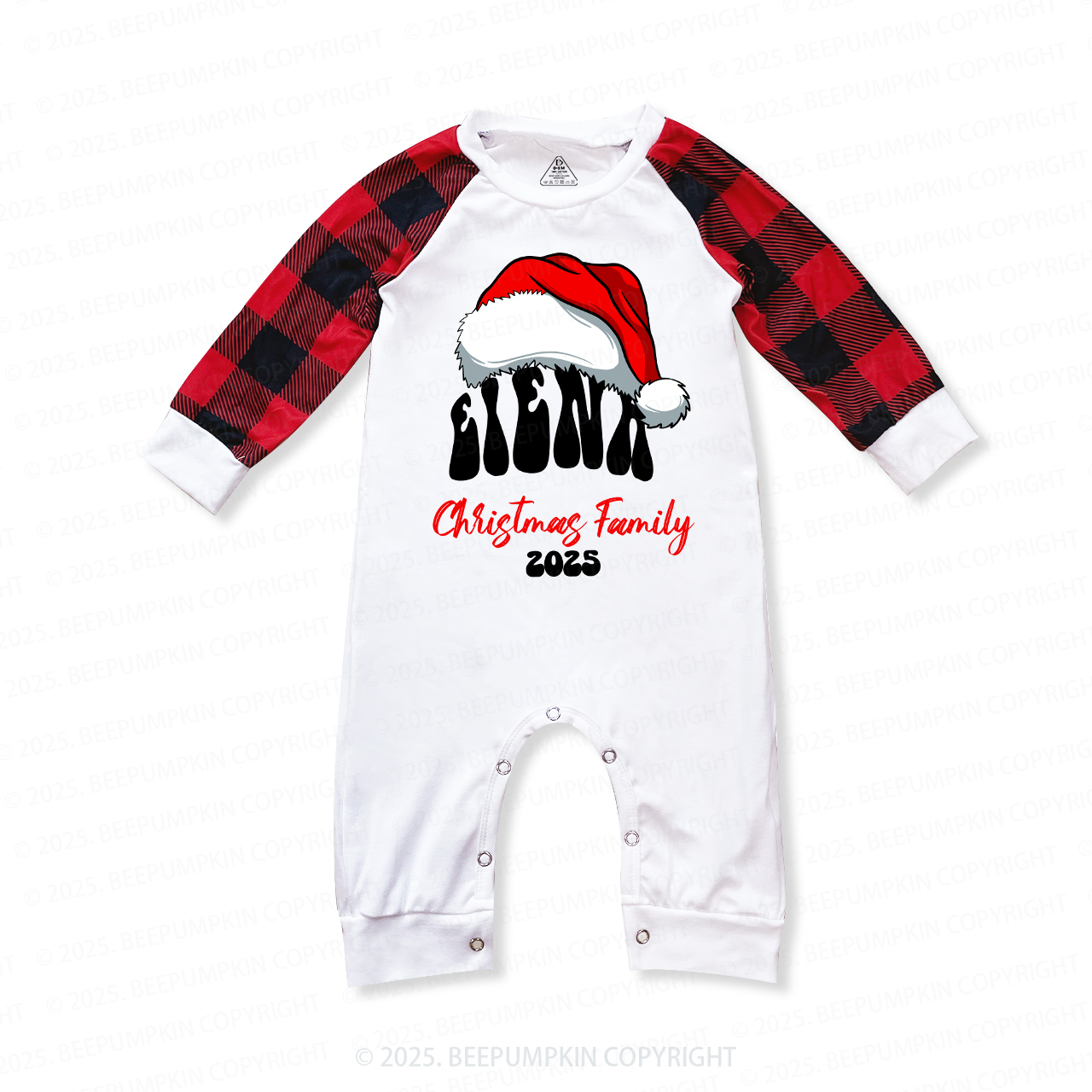 Personalized Red Hat And Name Family Matching Pajamas