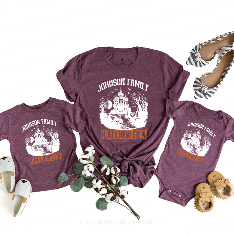 Personalized Halloween Family Name Matching Shirts