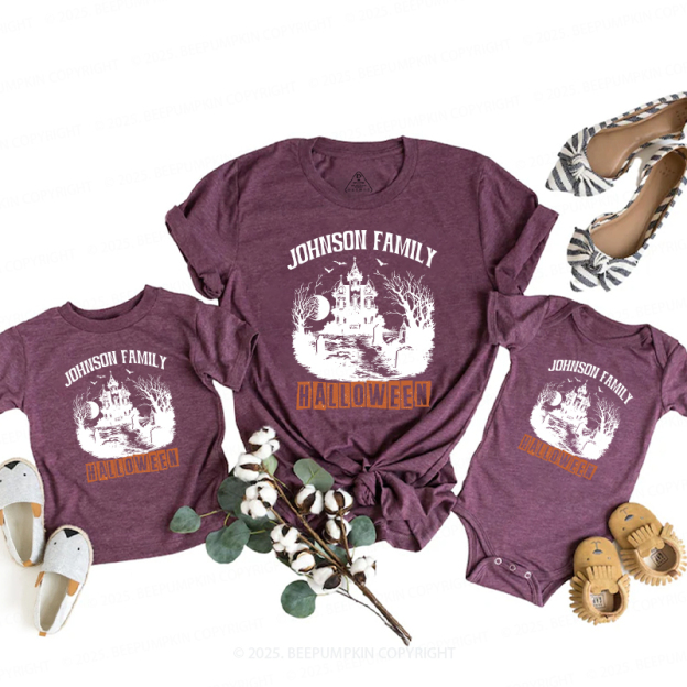 Personalized Halloween Family Name Matching Shirts
