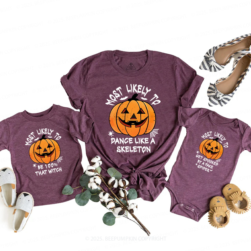 Personalized Most Likely To Halloween Family Matching Shirts
