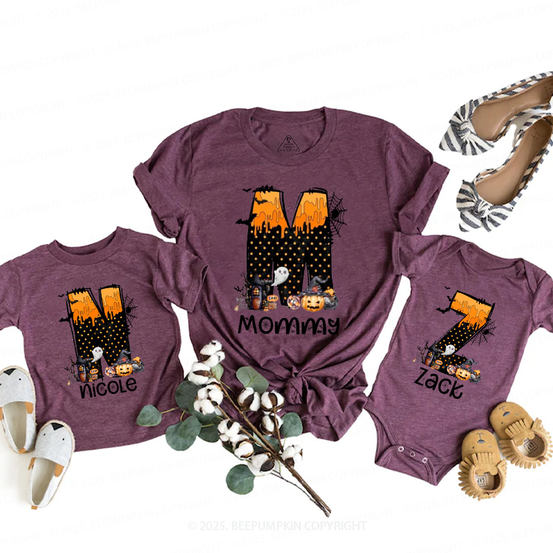 Personalized Monogrammed Halloween Family Matching Shirts