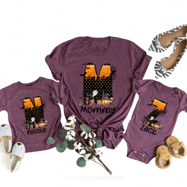 Personalized Monogrammed Halloween Family Matching Shirts