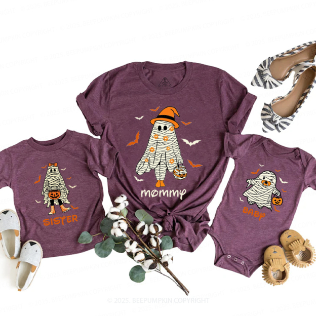 Personalized Spooky Season Trick-Or-Treat Halloween Family Matching Shirts