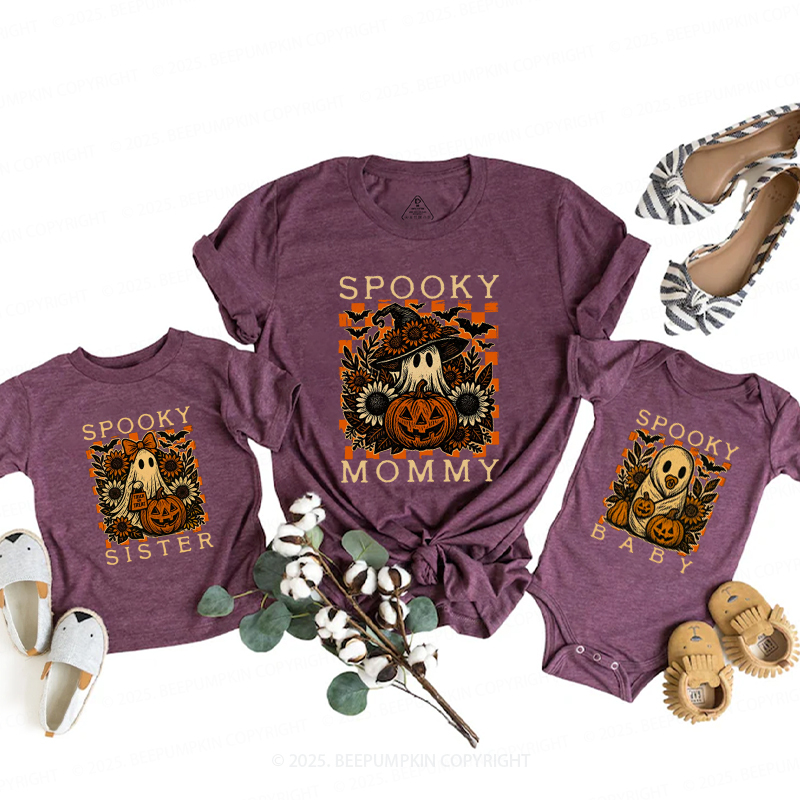 Personalized Pumpkin Patch Ghosts Halloween Family Matching Shirts