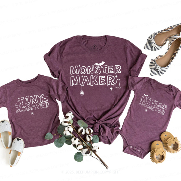 Personalized Little Monster Crew Halloween Family Matching Shirts