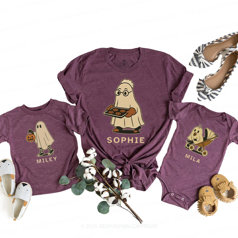 Personalized Ghost Halloween Family Matching Shirts