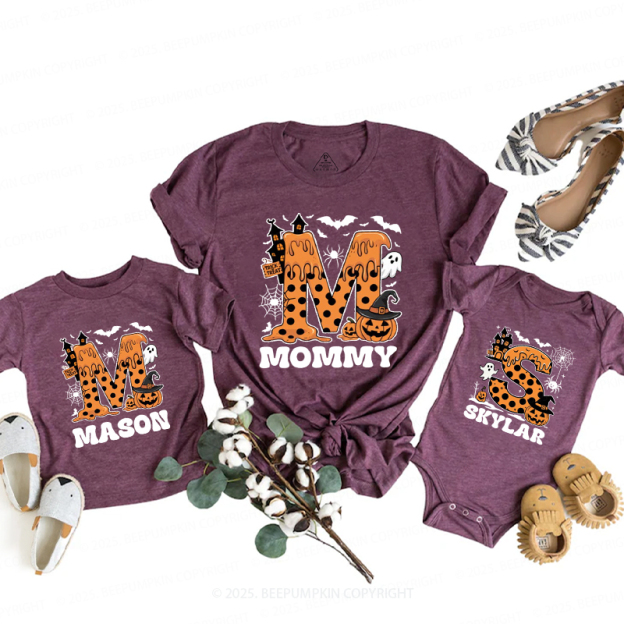Personalized Alphabet Name Halloween Family Fun Matching Shirts