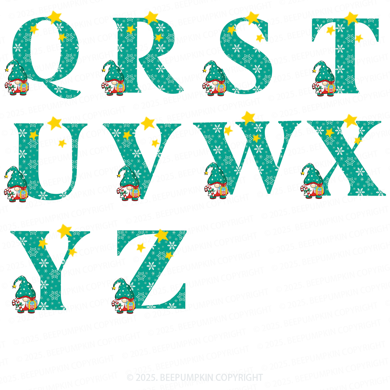 Personalized Monogrammed 2025 Family Matching Christmas Gnomes Pajamas Beepumpkin