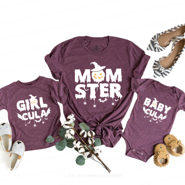 Personalized Halloween Momster Dadcula Family Matching Shirts