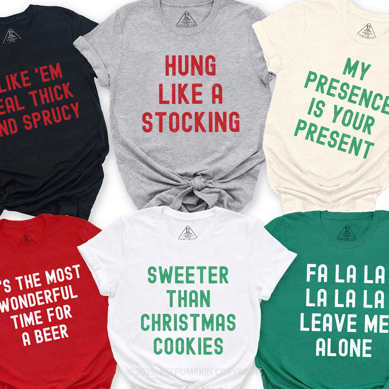 Personalized Funny 60 Quotes Christmas Party Family Matching T-Shirts Beepumpkin