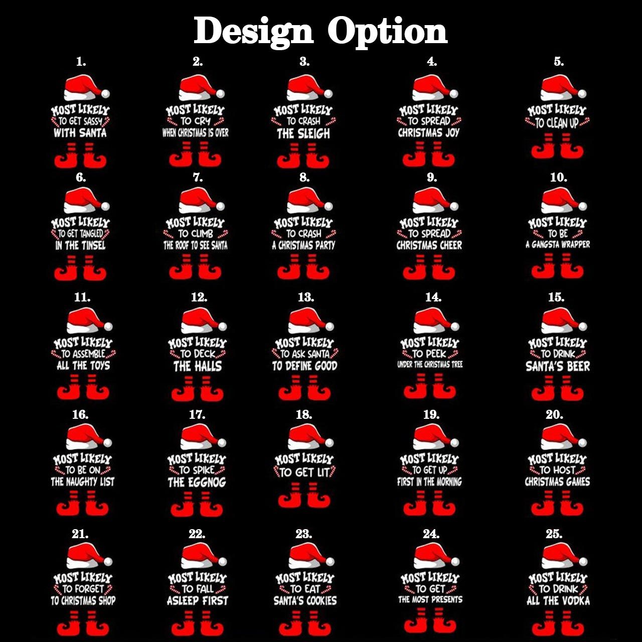 Personalized Cheerful Most Likely To Christmas Family Matching Pajamas