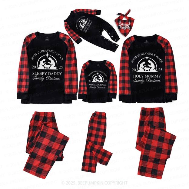 Personalized Faith Based Christmas Family Matching Pajamas