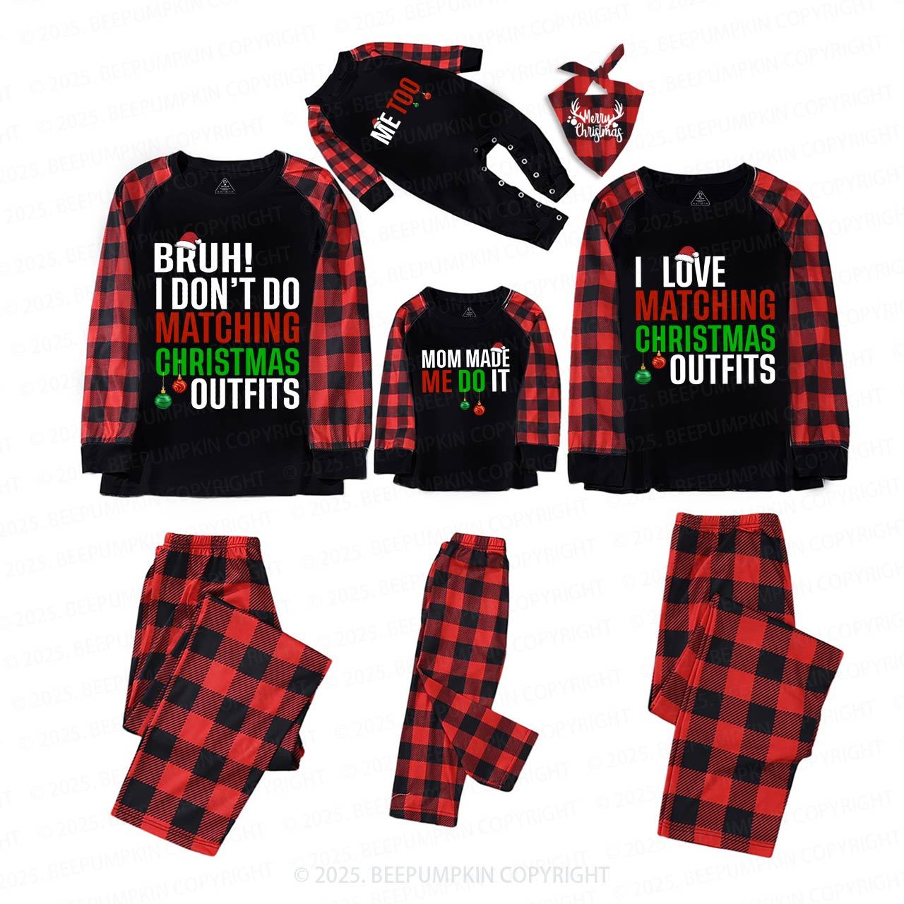 Personalized I Don't Do Matching Outfits Family Matching Pajamas