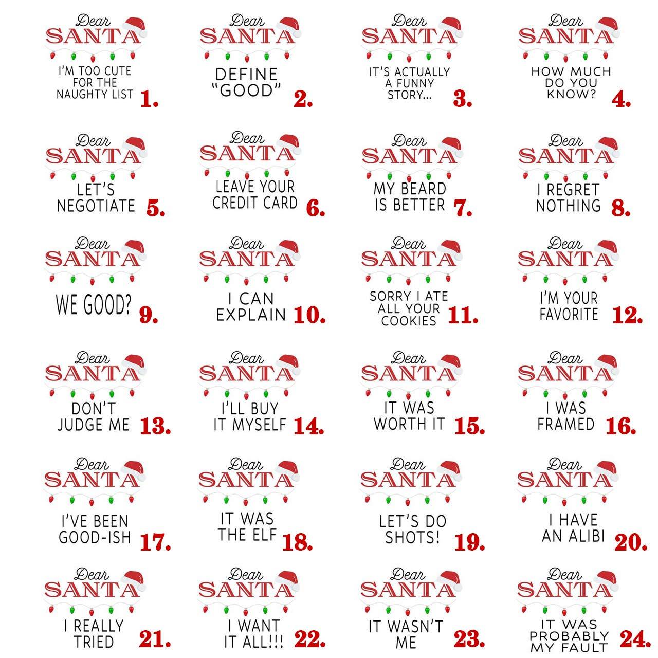 Personalized Dear Santa Christmas Family Matching T-Shirts Beepumpkin