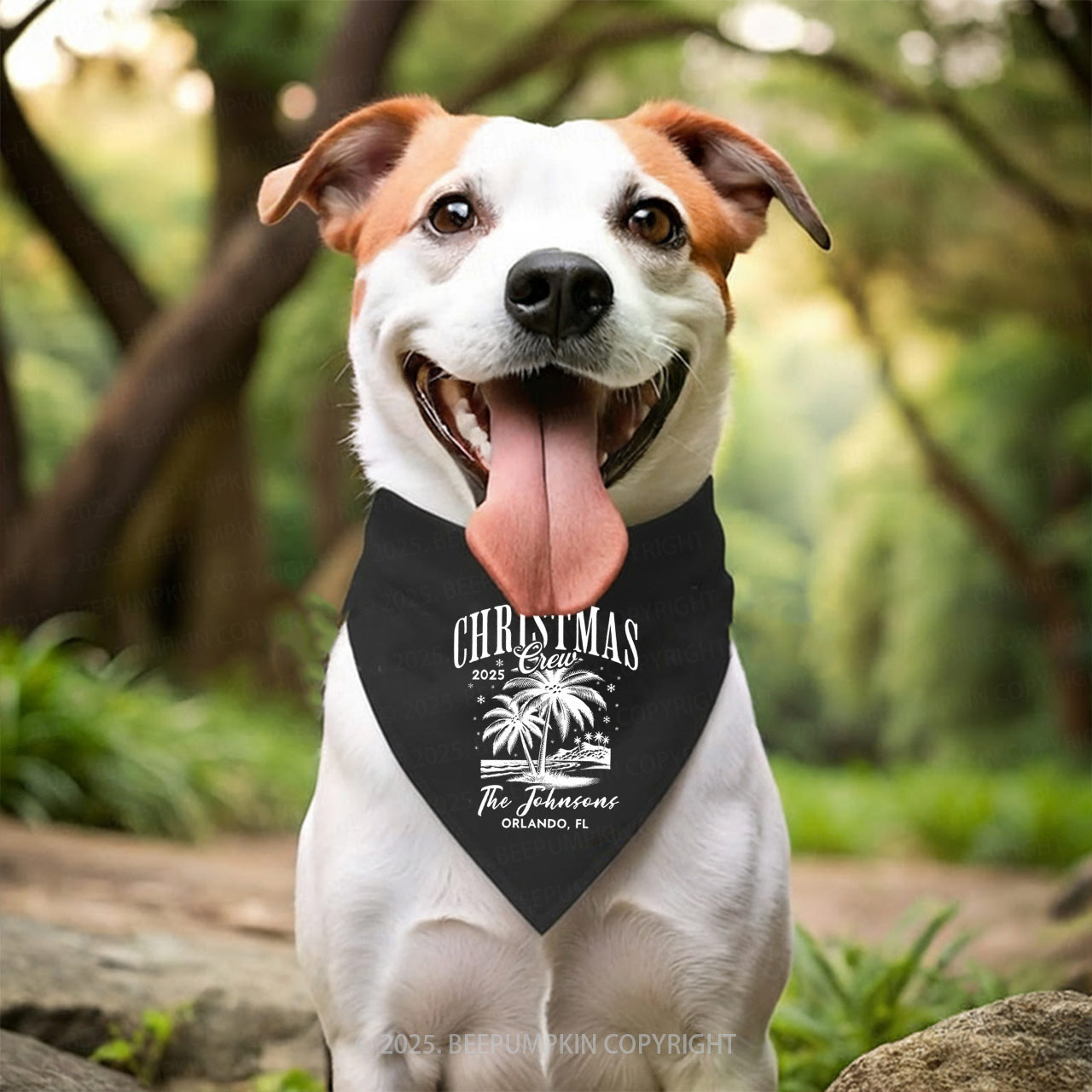 Personalized Beach Christmas Palm Tree Family Matching T-Shirts Beepumpkin