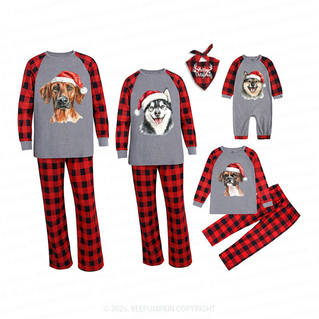 Personalized Santa Christmas Dog Family Matching Pajamas