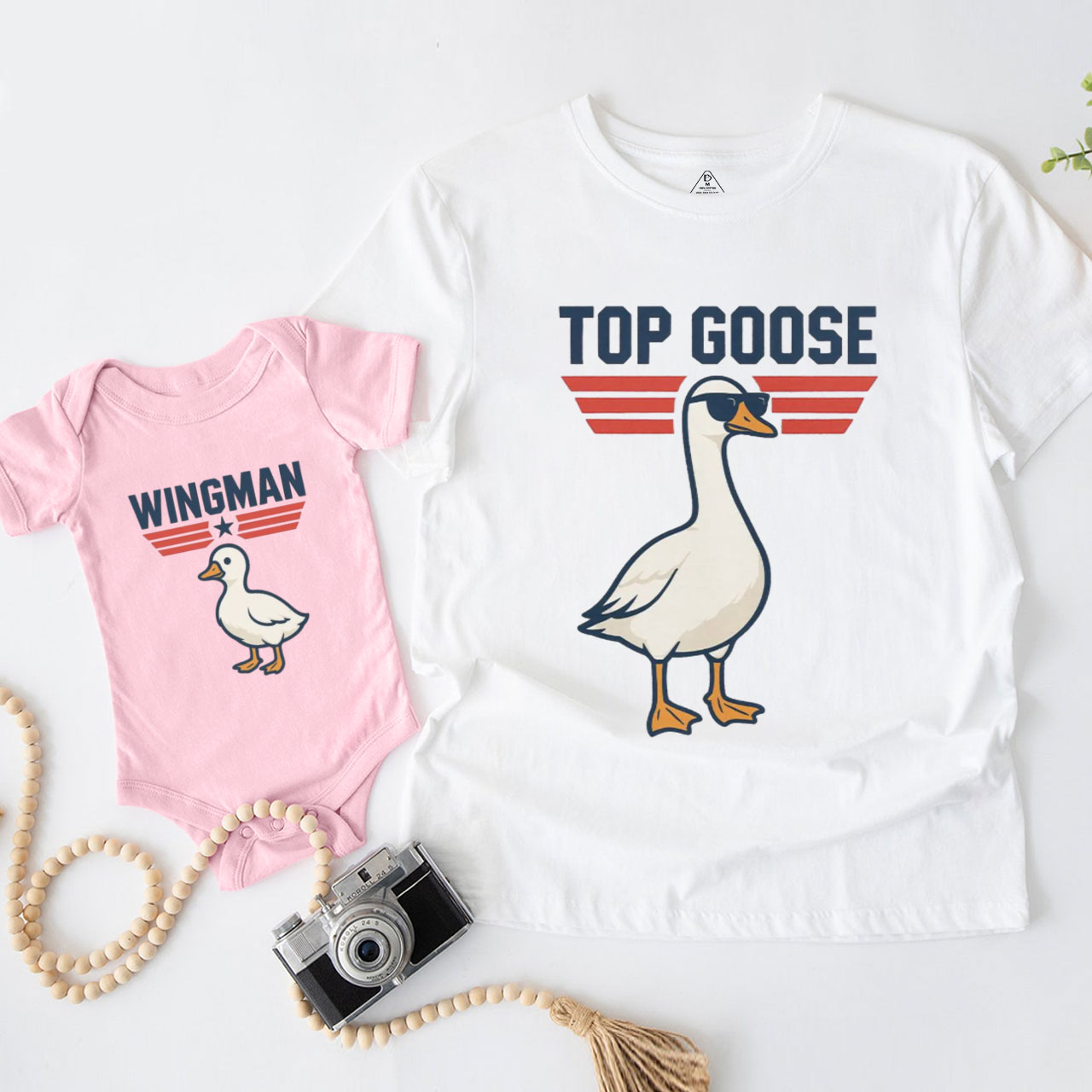 Top Goose And Wingman Dad&Me Matching Shirts