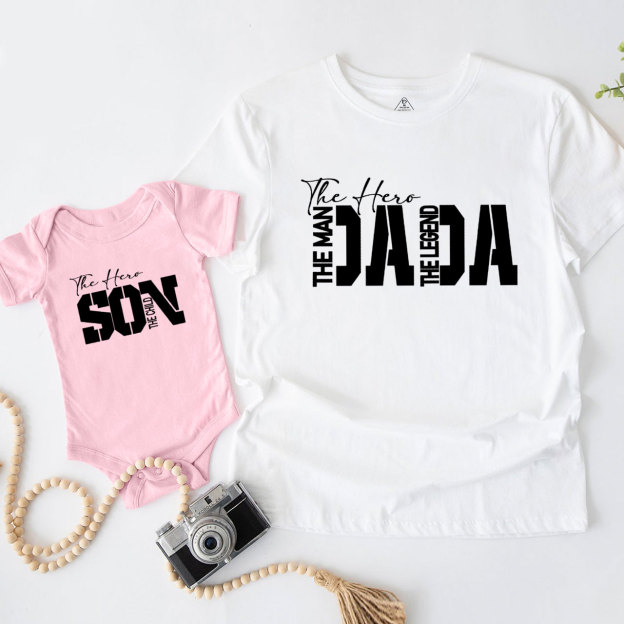 The Man The Legend Dad&Me Matching Shirts