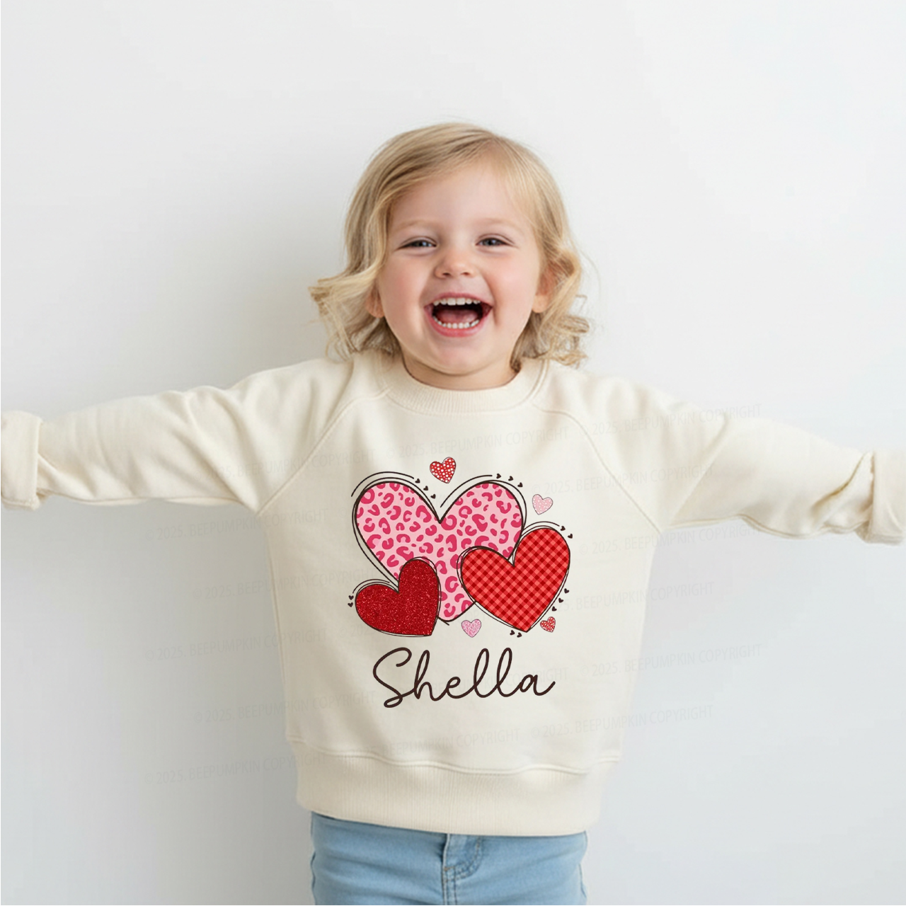Personalized Lovely Layers Of Love Kid's Sweatshirt