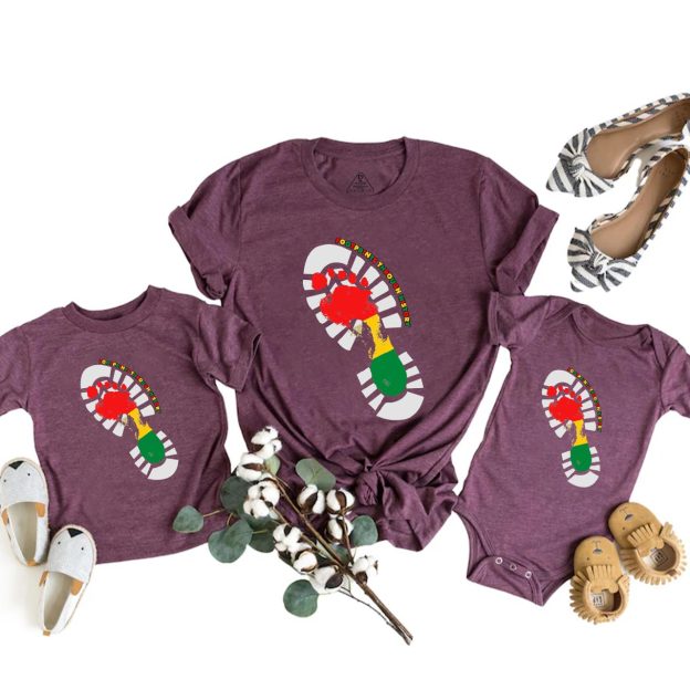 Black History Month Footprint Mom&Me Matching Tees