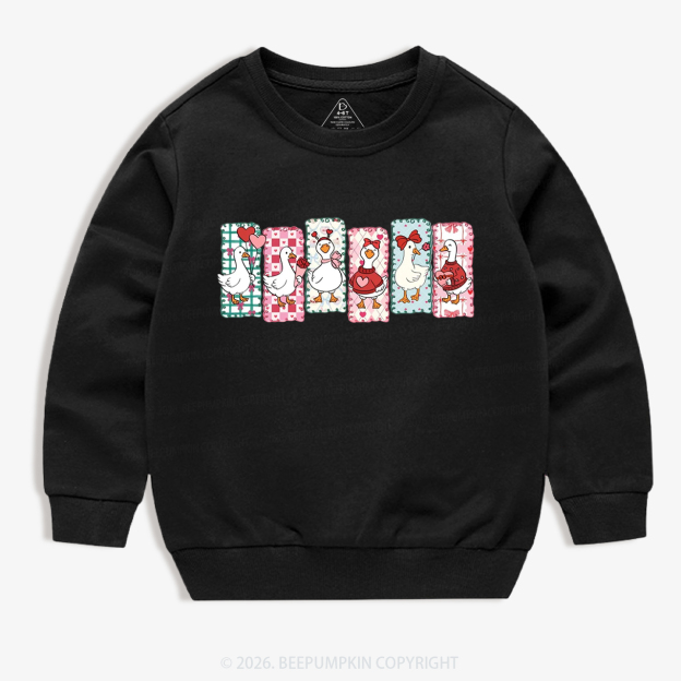 Just a Love Goose Valentine's Day Kid's Sweatshirt